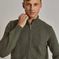 Men Regular Fit Cardigan - Green