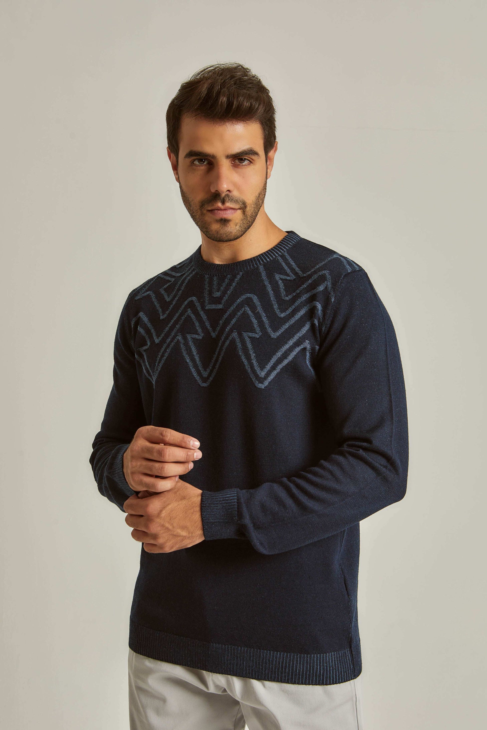 Men Regular Fit Pullover - Black