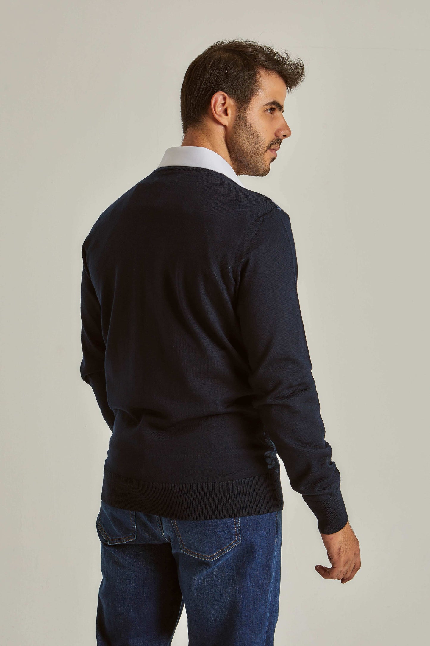 Men Regular Fit Pullover - Navy