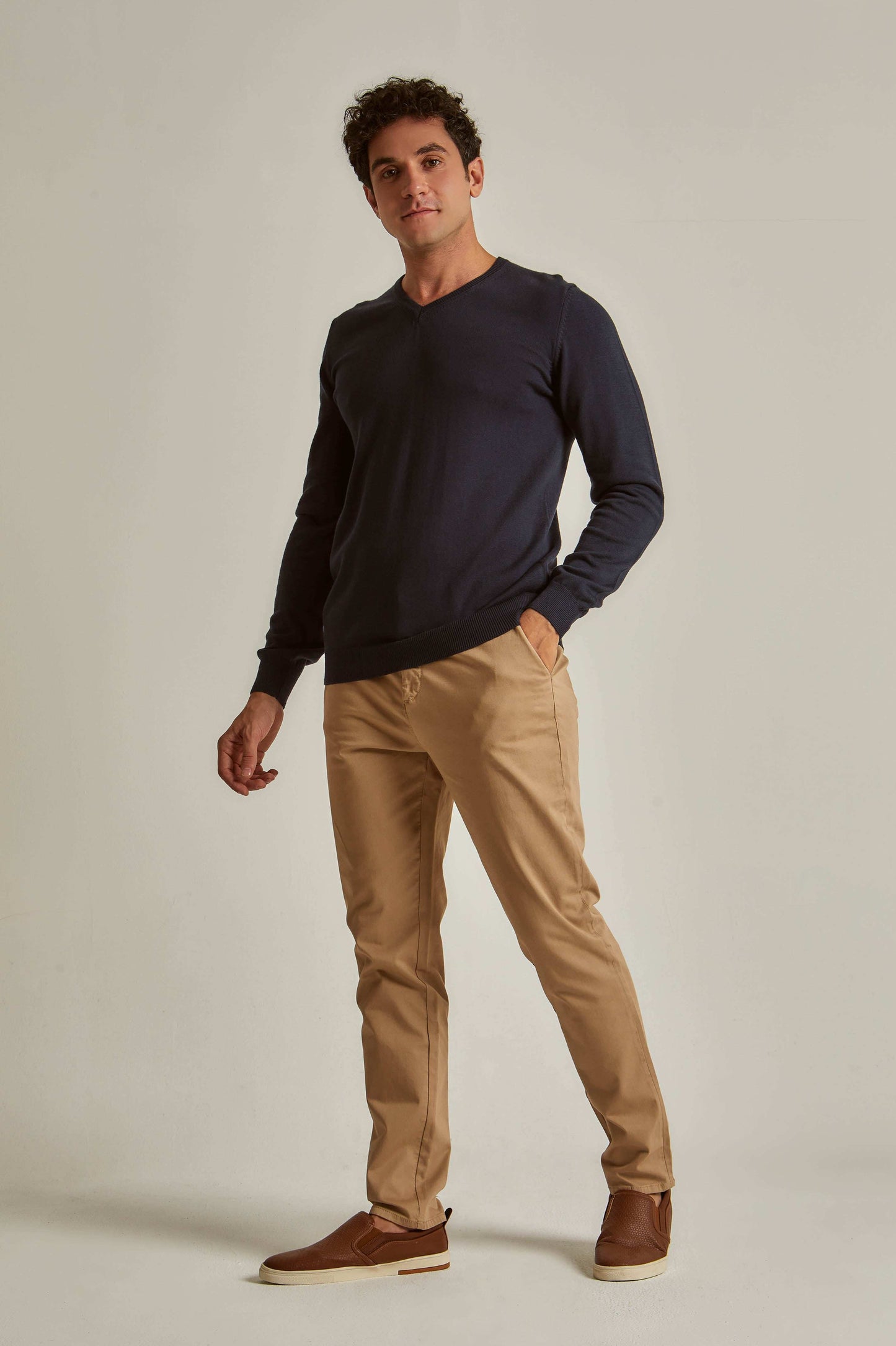 Men Regular Fit Pullover - Navy Dark Blue