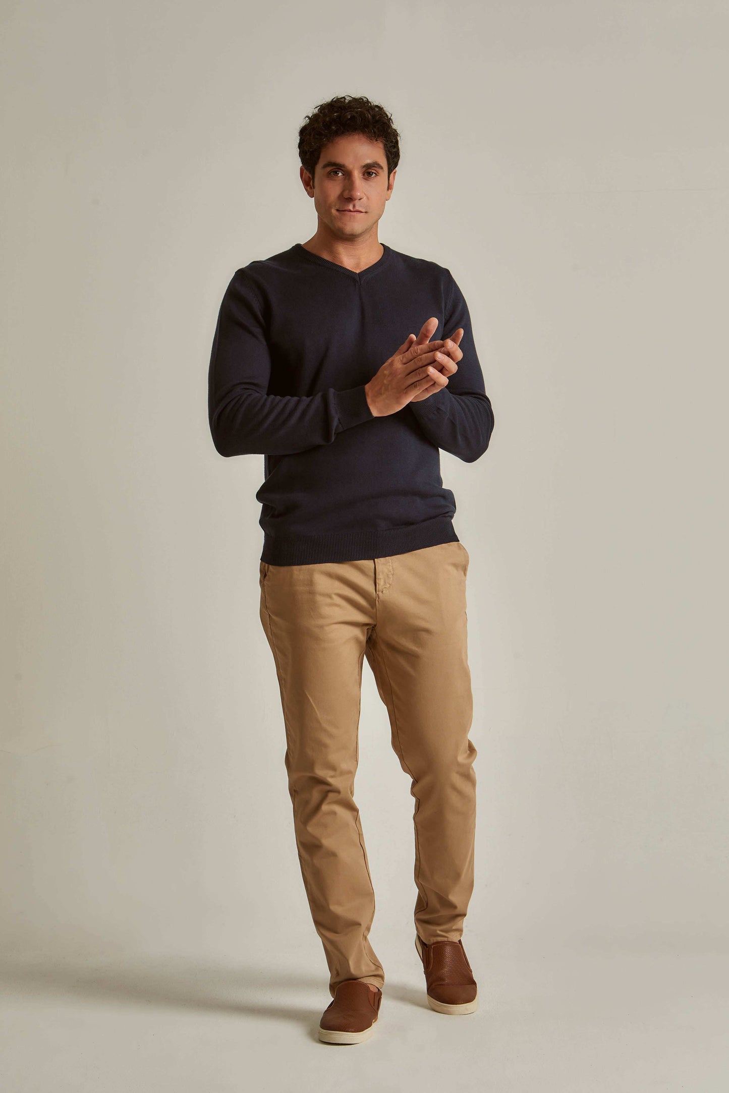 Men Regular Fit Pullover - Navy Dark Blue