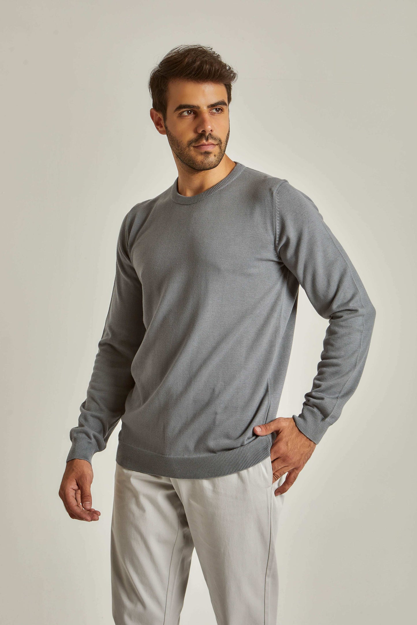 Men Regular Fit Pullover - Grey