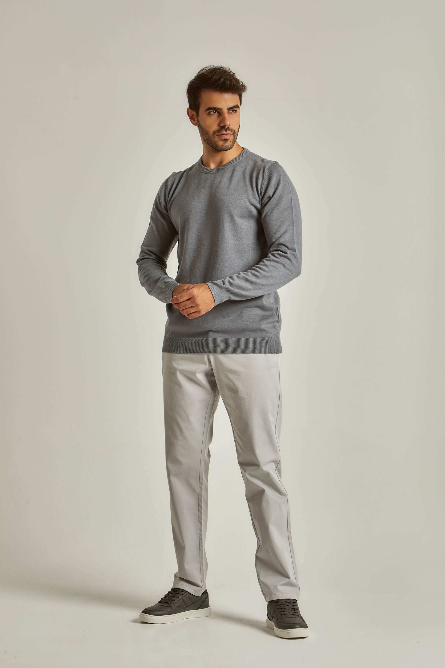 Men Regular Fit Pullover - Grey