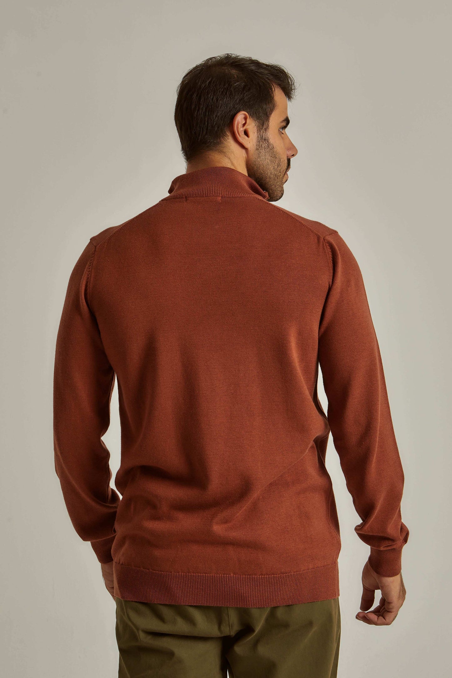 Men Regular Fit Pullover - Brown