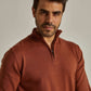 Men Regular Fit Pullover - Brown