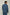 Man wearing a blue casual jacket and blue jeans, back view, neutral background