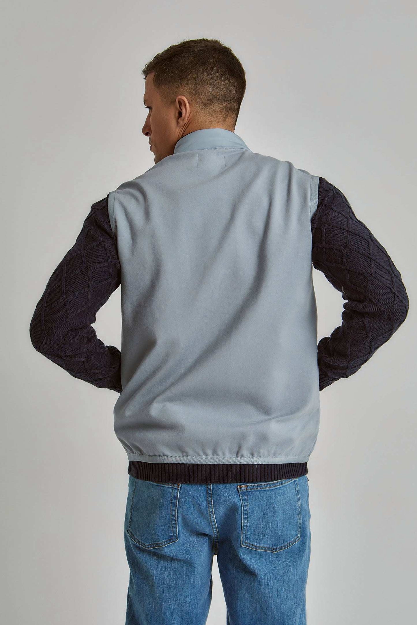 Men Regular Fit Vest - Blue