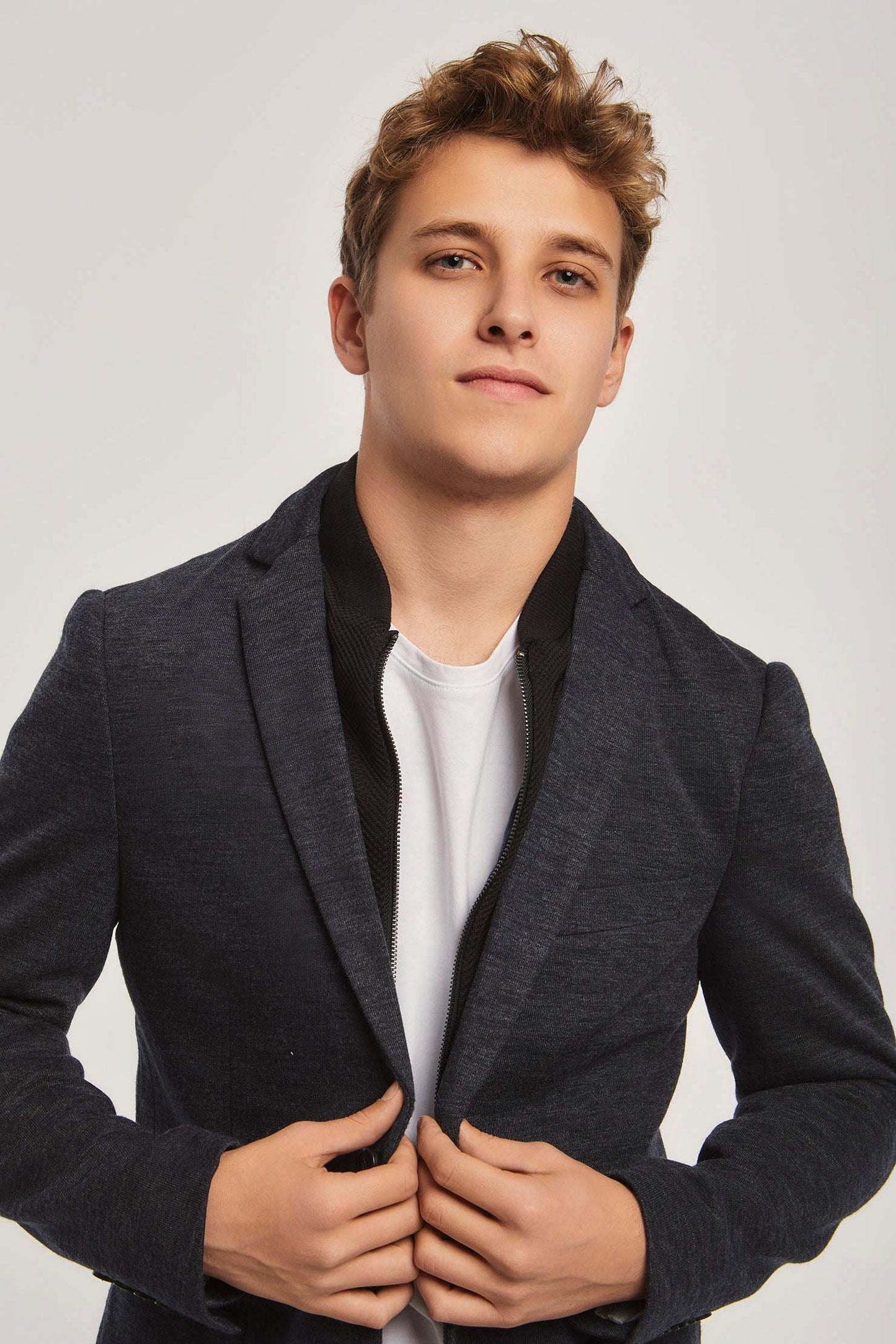Men Regular Fit Blazer - Navy
