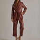 Women Regular Fit Jumpsuit - Brown