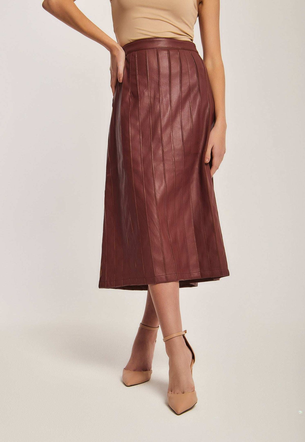 Women Regular Fit Skirt - Brown