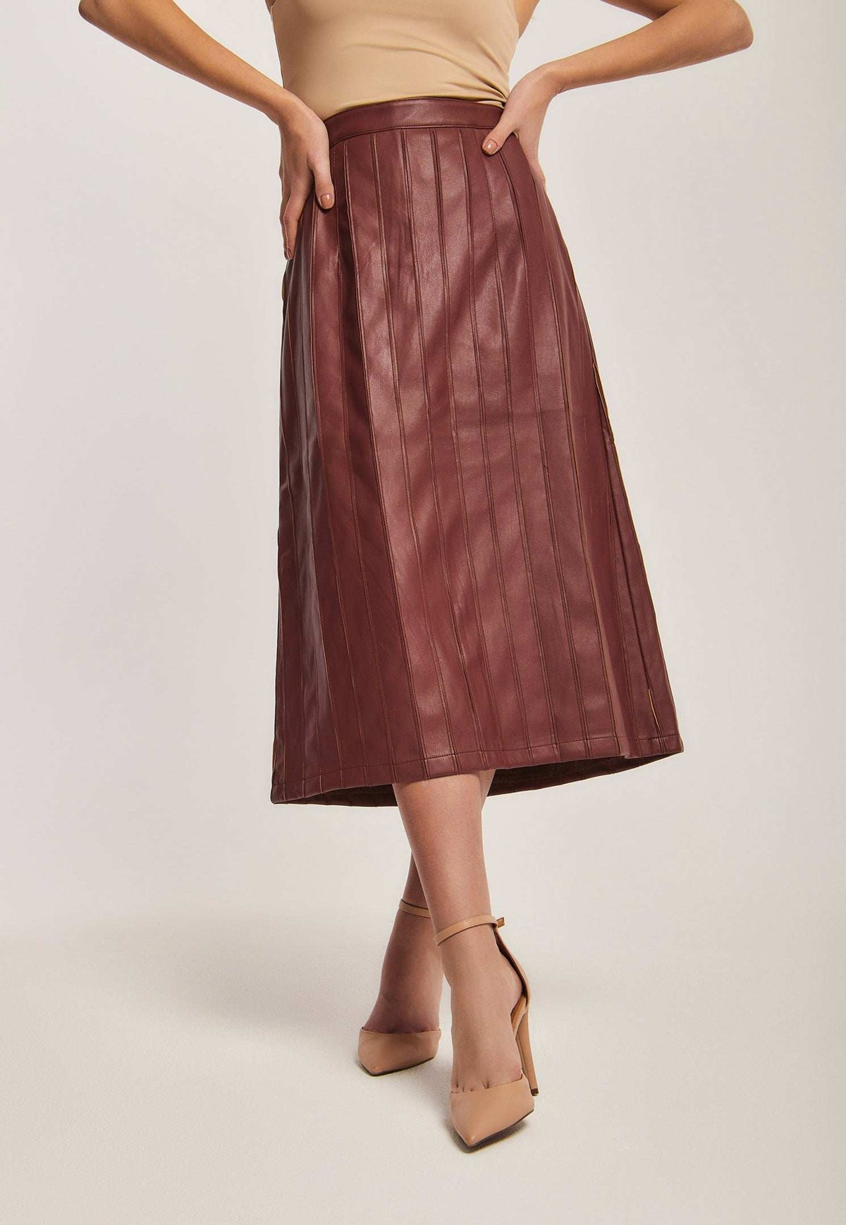 Women Regular Fit Skirt - Brown
