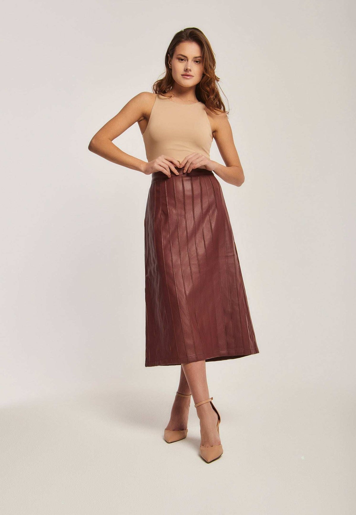 Women Regular Fit Skirt - Brown