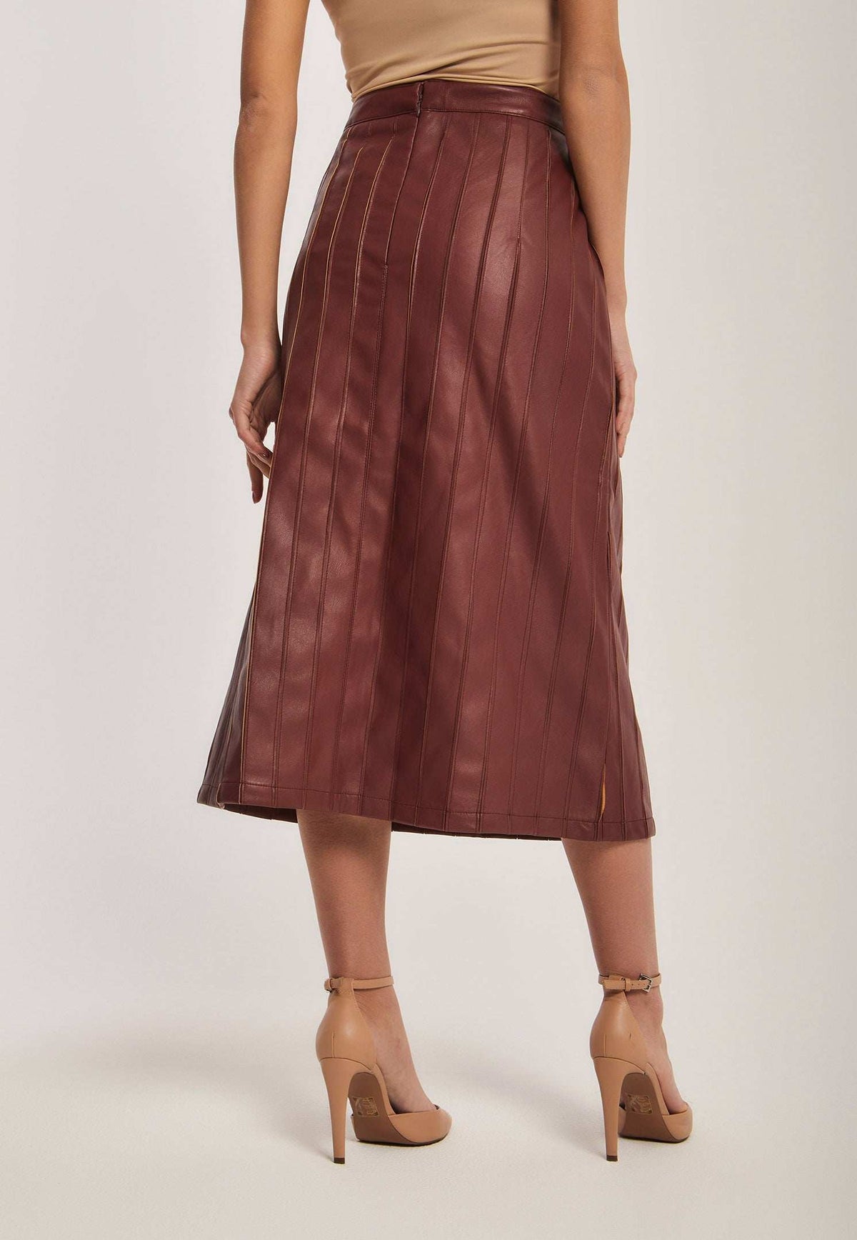 Women Regular Fit Skirt - Brown