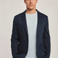 Men Slim Fit Blazer - Dark Blue