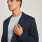 Men Slim Fit Blazer - Dark Blue