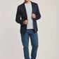 Men Slim Fit Blazer - Dark Blue