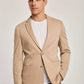 Men Slim Fit Blazer - White Beige