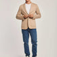 Men Slim Fit Blazer - White Beige