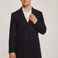 Men Slim Fit Coat - Dark Navy