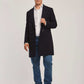 Men Slim Fit Coat - Dark Navy