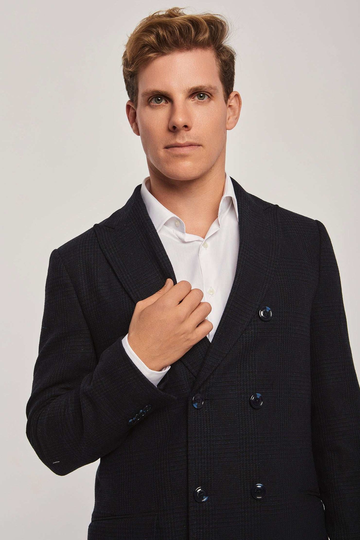 Men Slim Fit Coat - Dark Navy