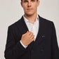 Men Slim Fit Coat - Dark Navy
