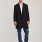 Men Slim Fit Coat - Dark Navy