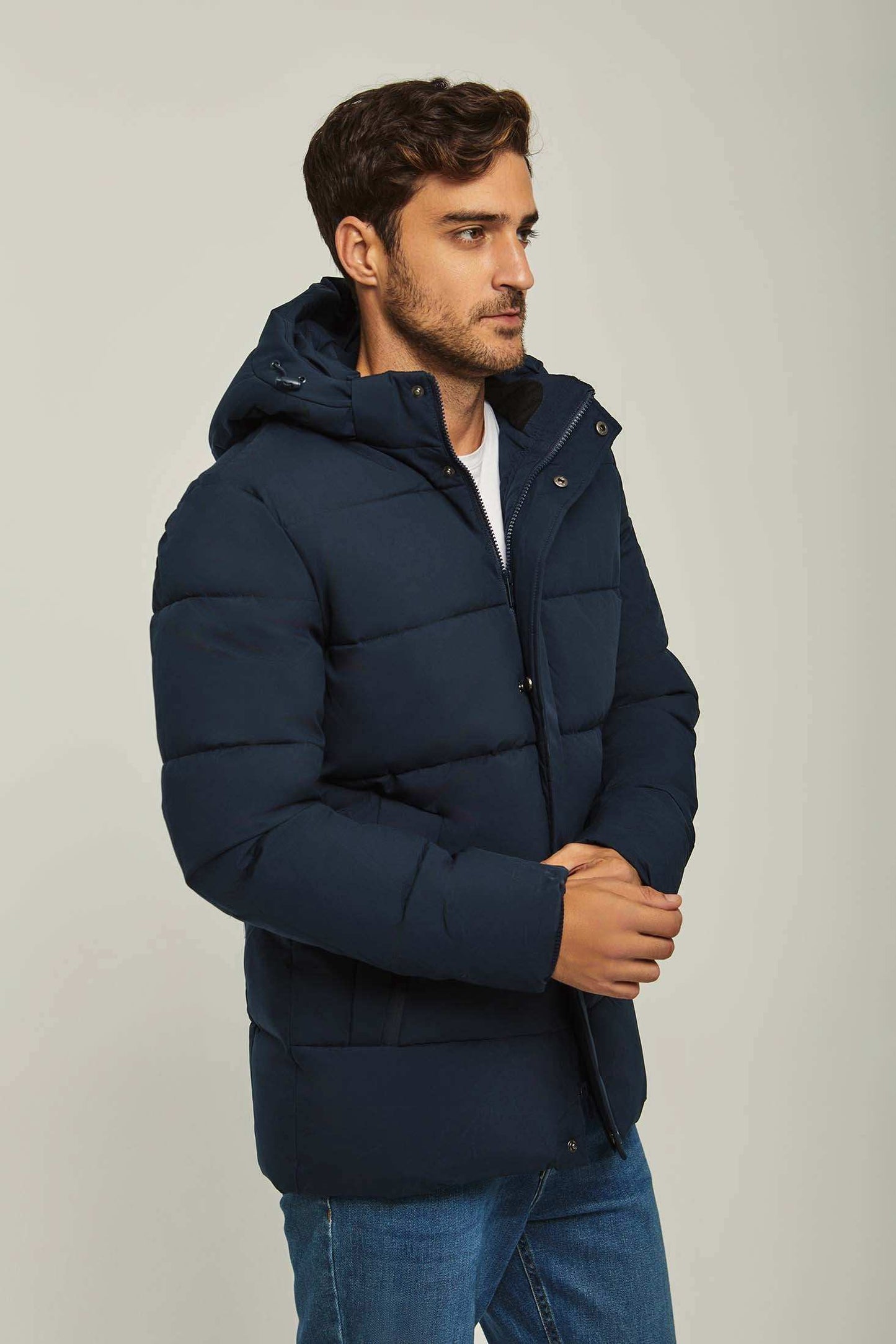 Men Regular Fit Jacket - Navy Dark Blue