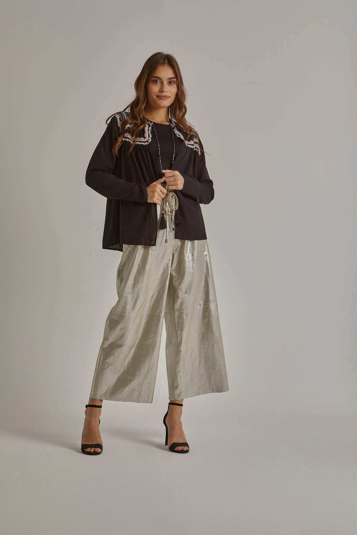 Women Regular Fit Kimono - Black