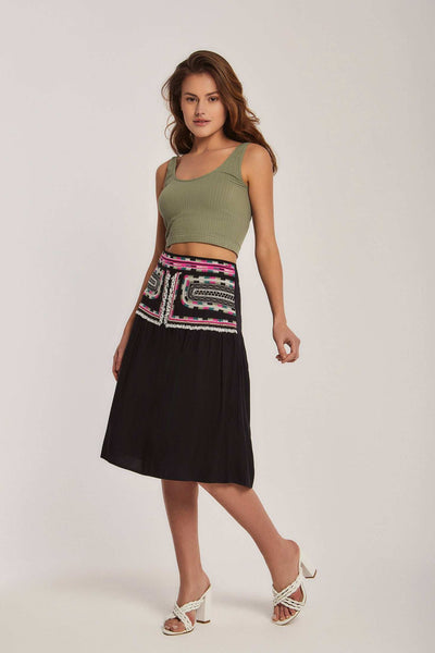 Women Regular Fit Skirt - Black