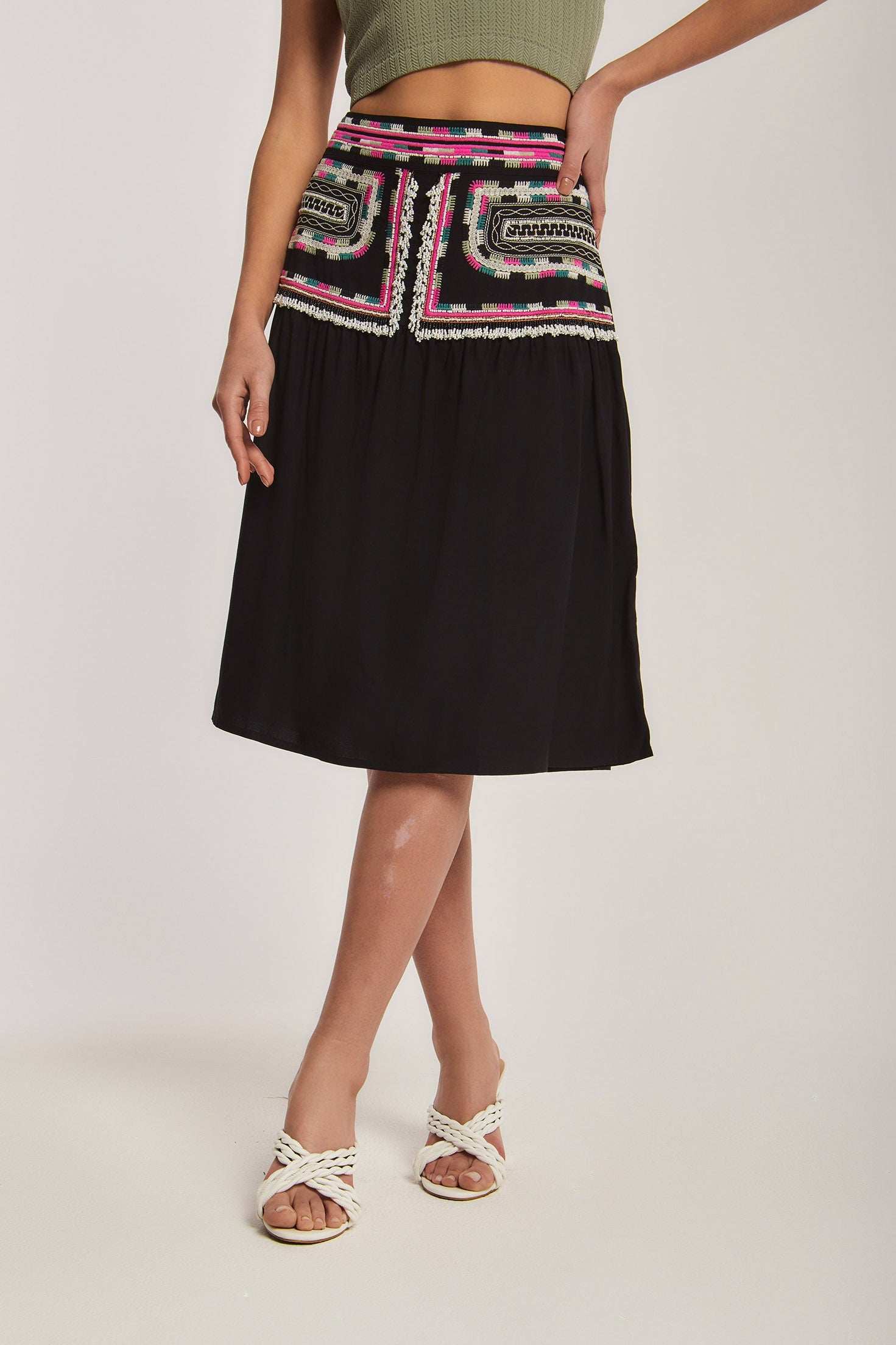 تنورة نسائية عادية - متعددة الألوان