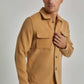 Men Regular Fit Over Shirt - Brown