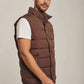 Men Regular Fit Vest - Brown