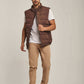 Men Regular Fit Vest - Brown
