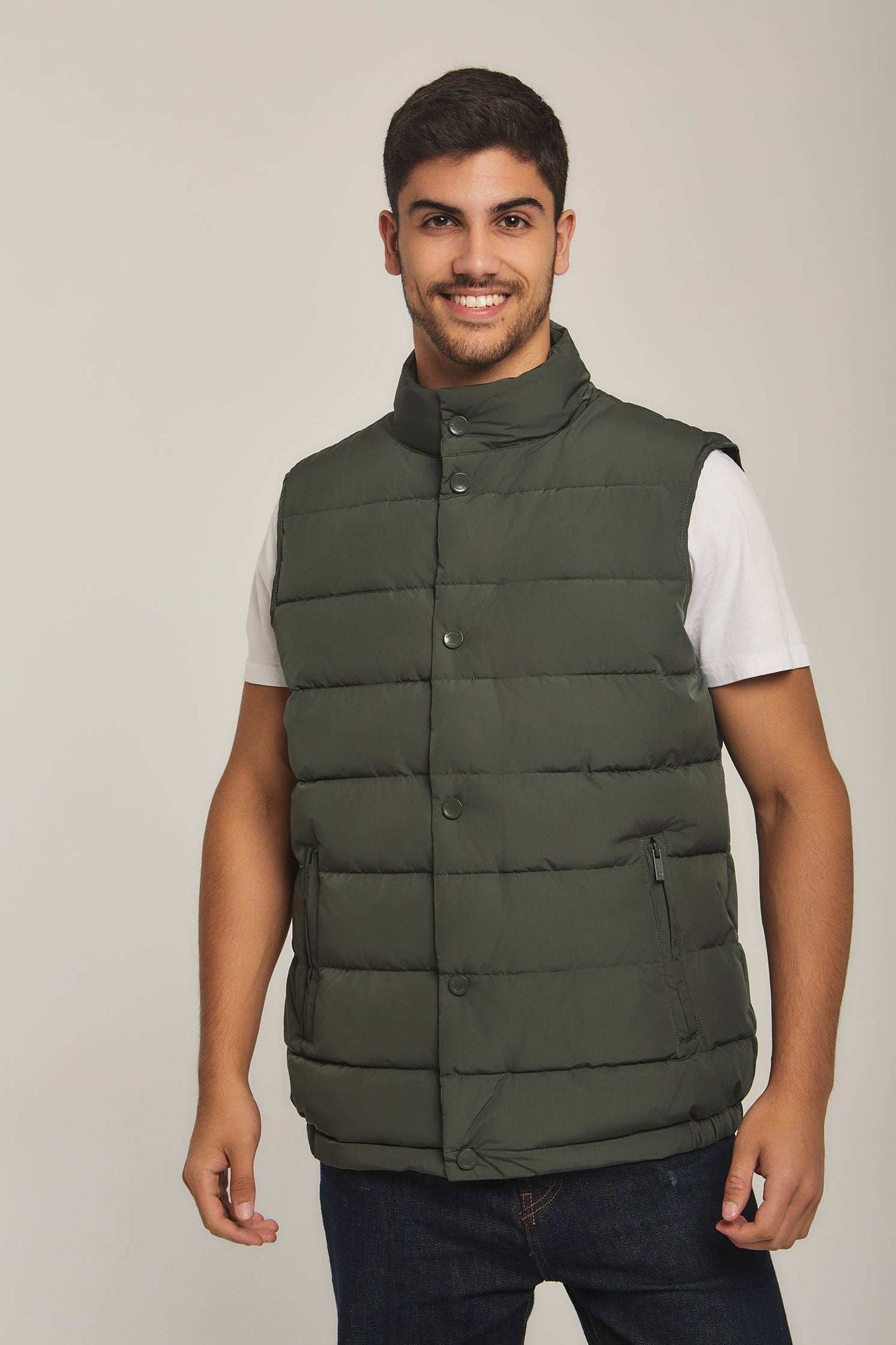 Men Regular Fit Vest - Ivy Green