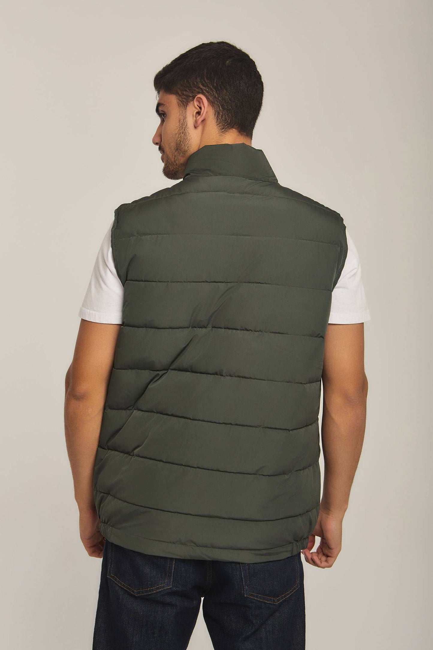 Men Regular Fit Vest - Ivy Green