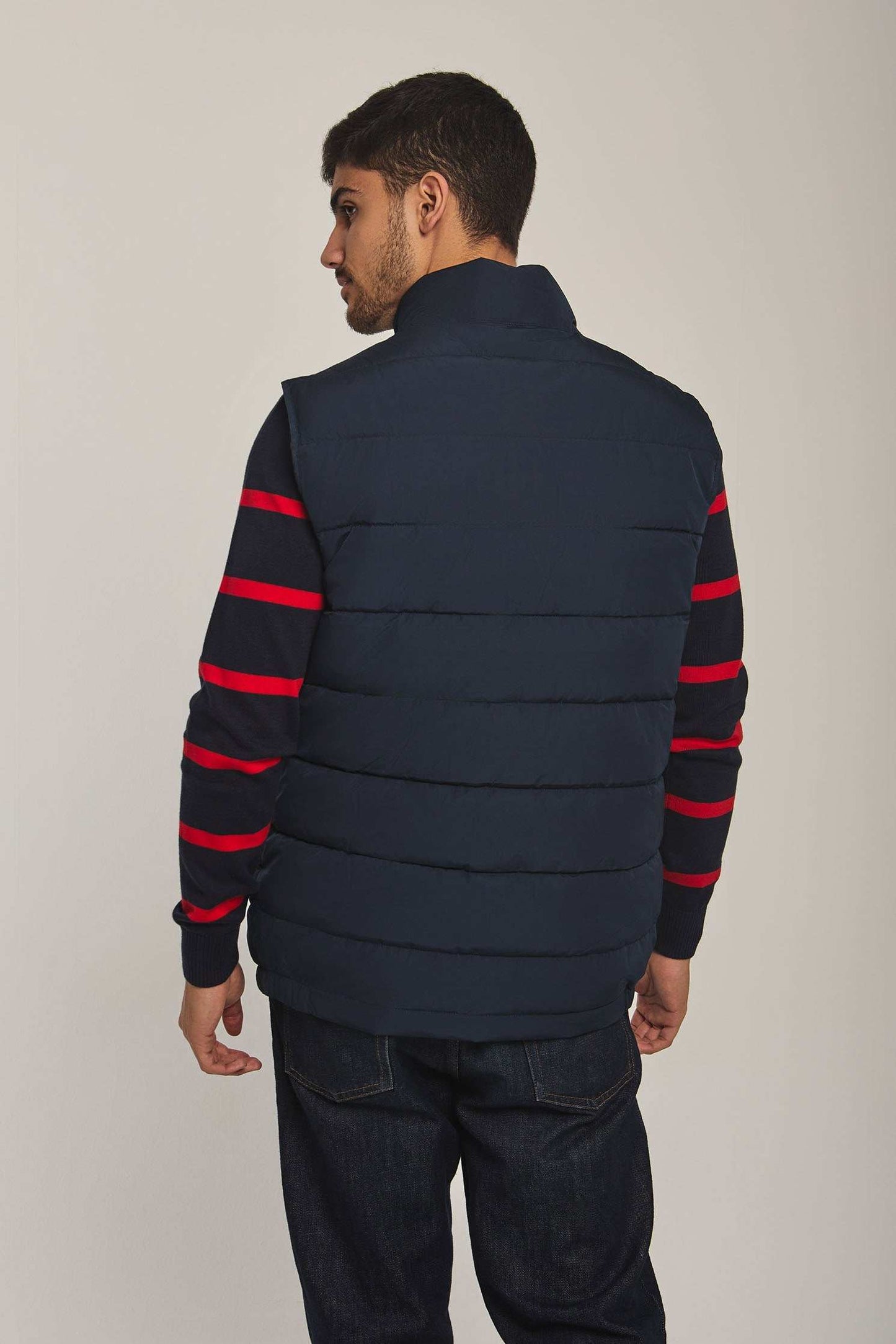 Men Regular Fit Vest - Navy Dark Blue