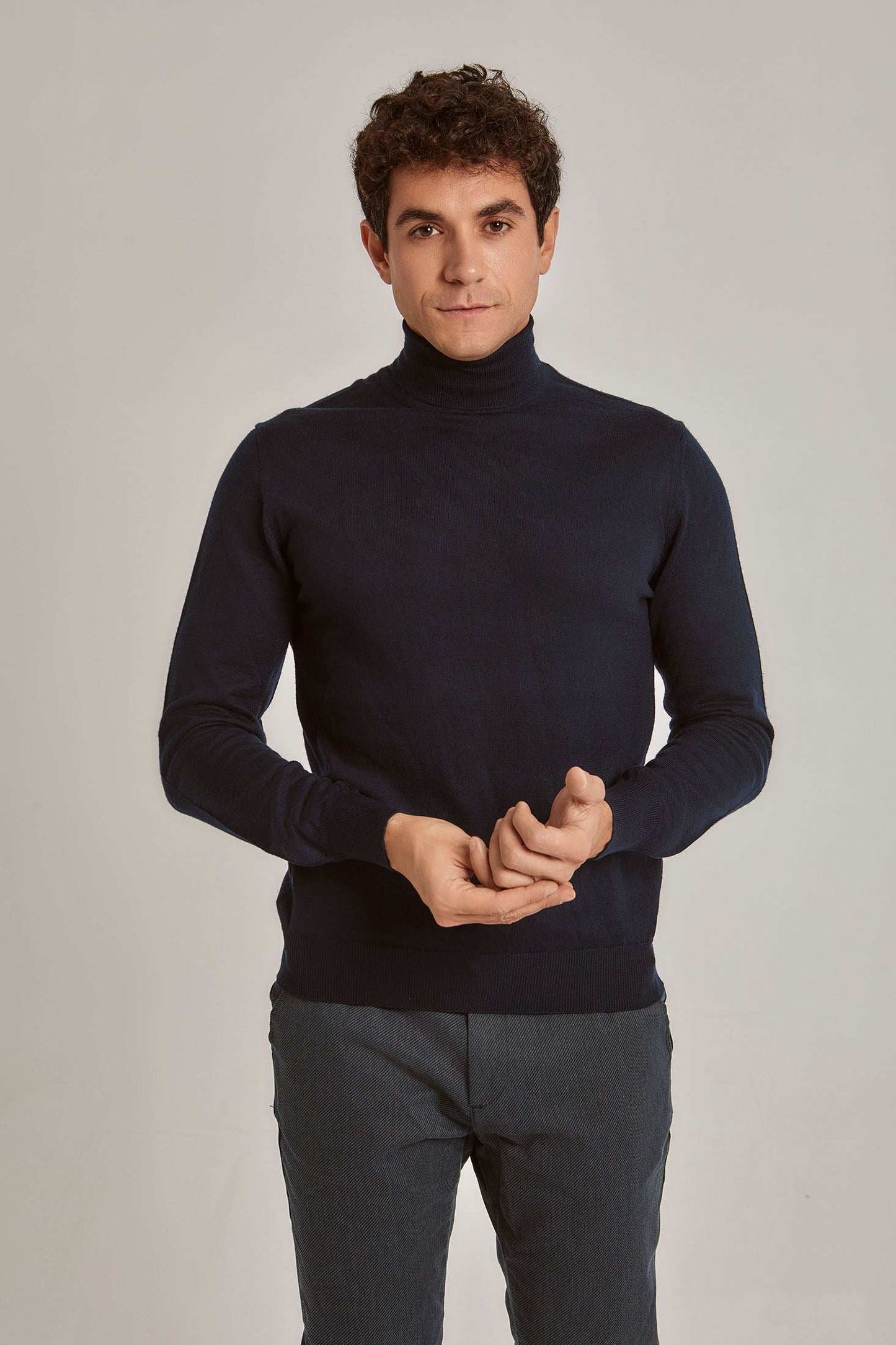 Men Regular Fit Pullover - Navy