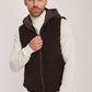 Men Regular Fit Vest - Dark Brown