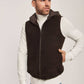 Men Regular Fit Vest - Dark Brown