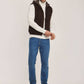 Men Regular Fit Vest - Dark Brown