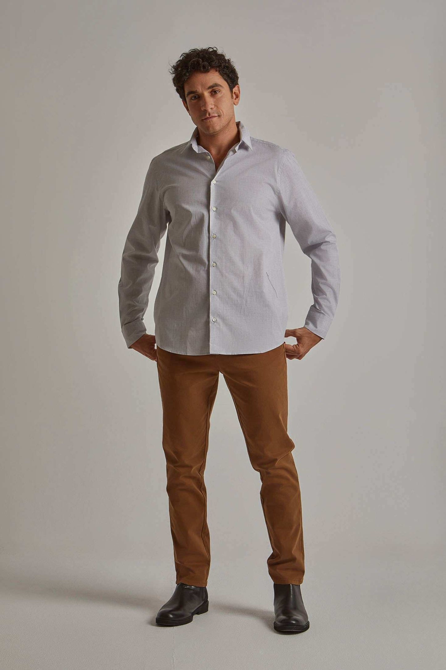 Men Regular Fit Shirt - Grey