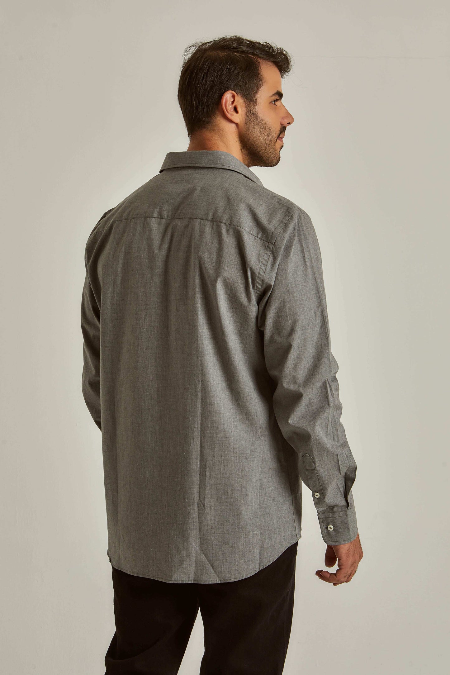 Men Regular Fit Shirt - Grey