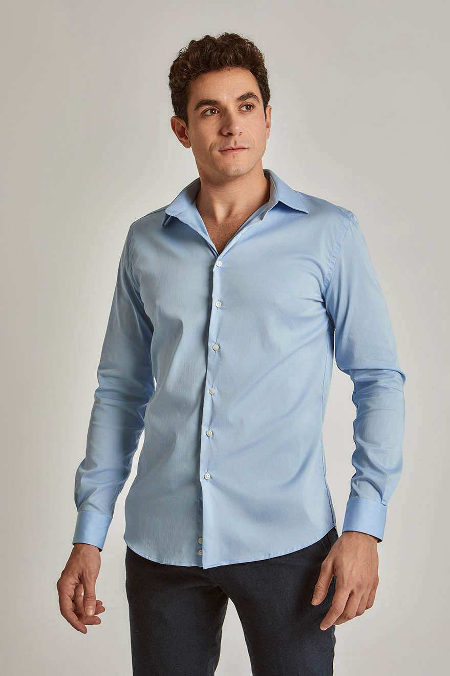 Men Slim Fit Shirt - Blue