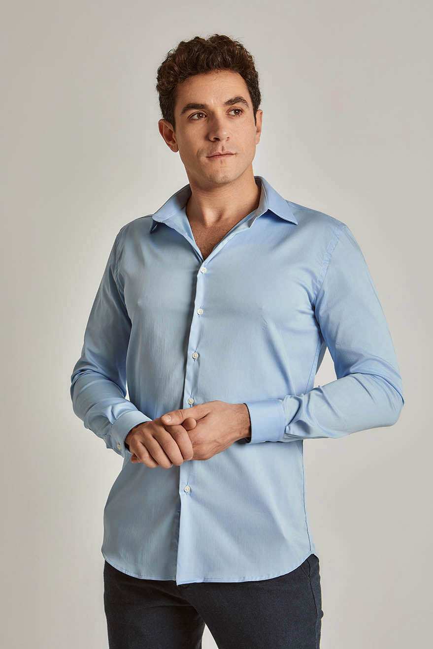 Men Slim Fit Shirt - Blue