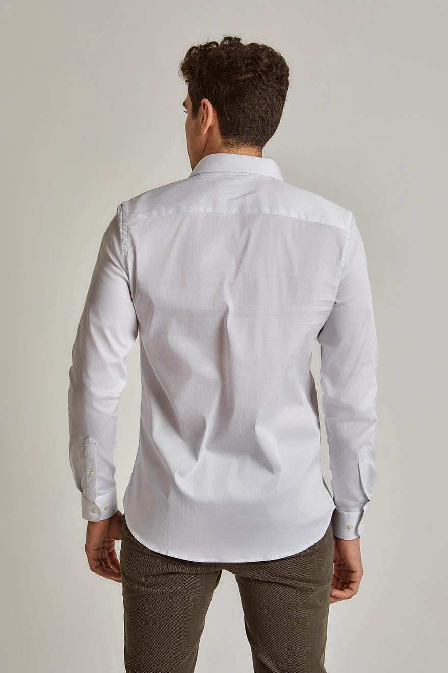 Men Slim Fit Shirt - White
