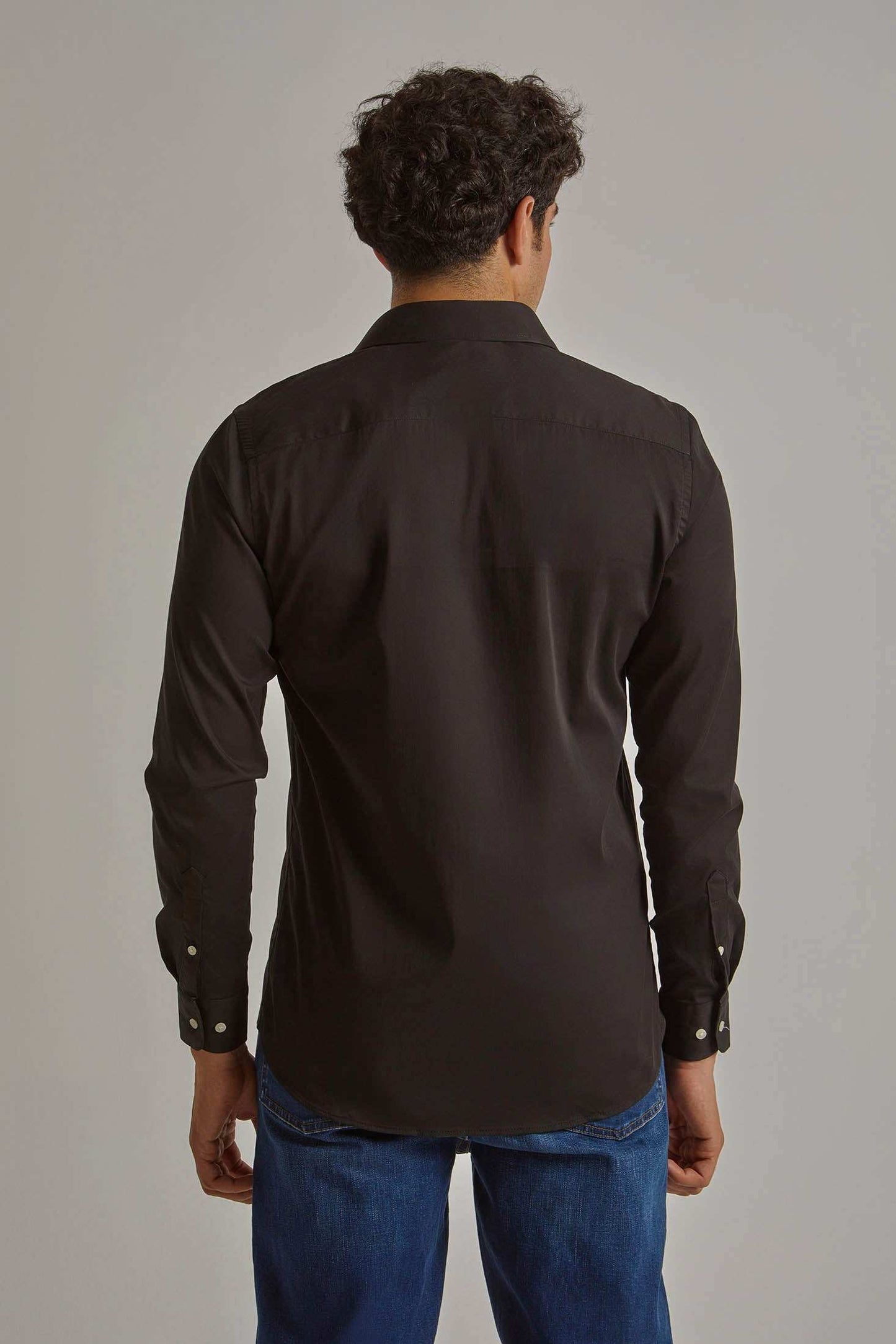 Men Slim Fit Shirt - Black
