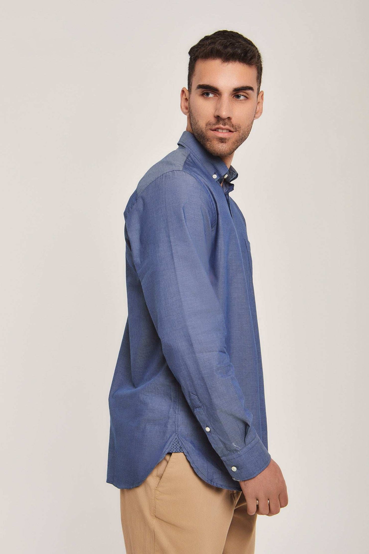 Men Regular Fit Shirt - Dark Blue