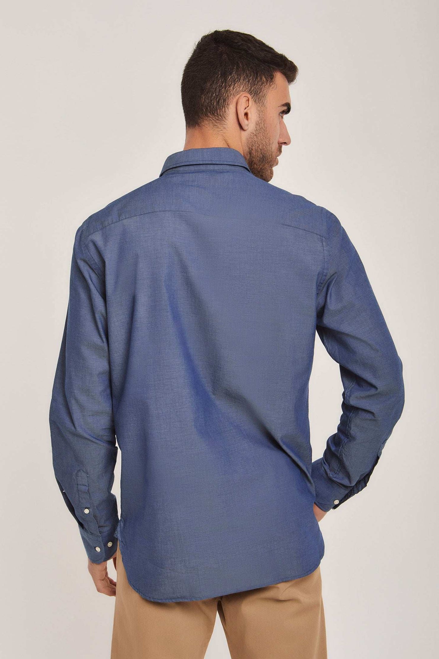 Men Regular Fit Shirt - Dark Blue