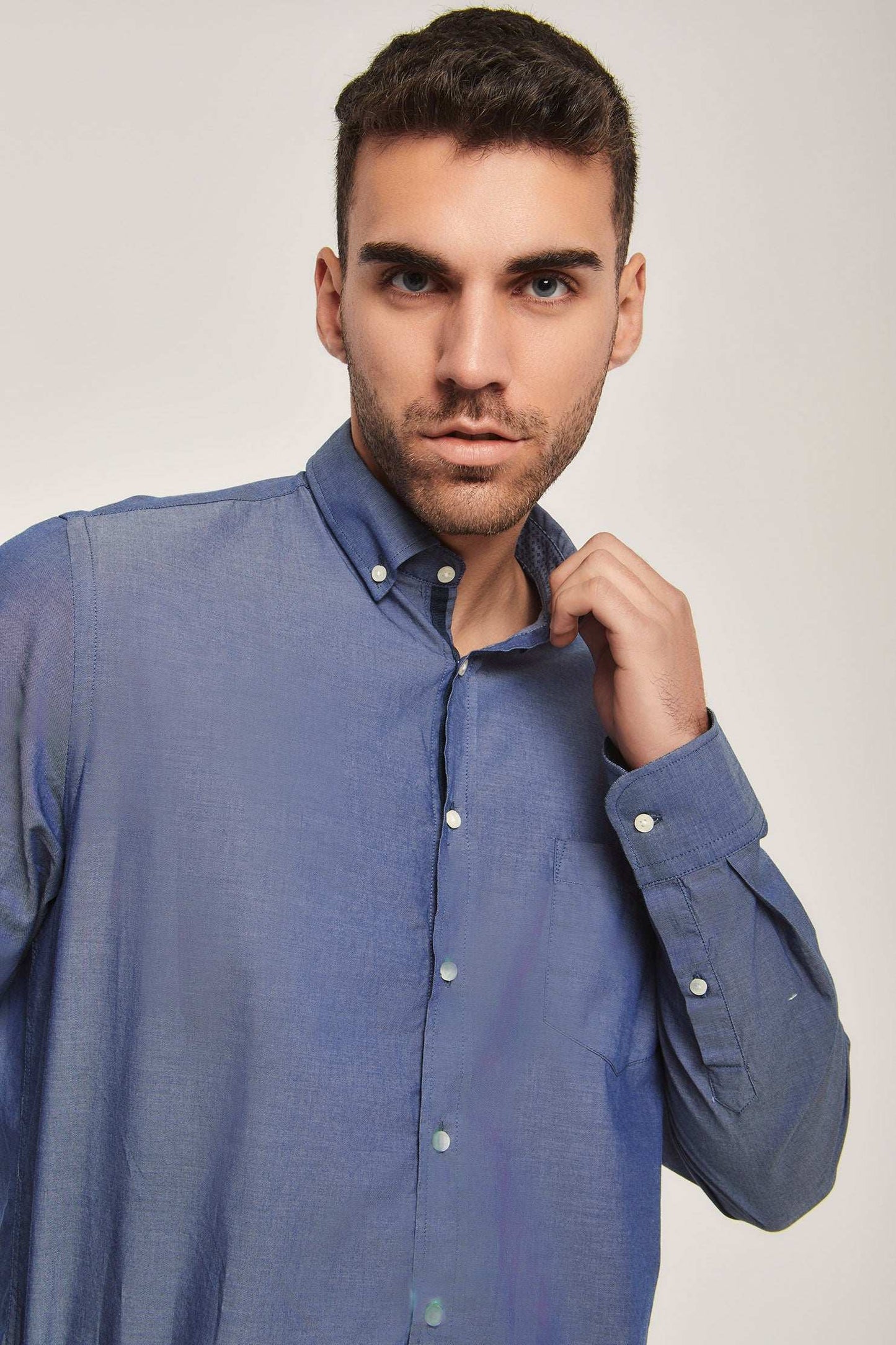 Men Regular Fit Shirt - Dark Blue